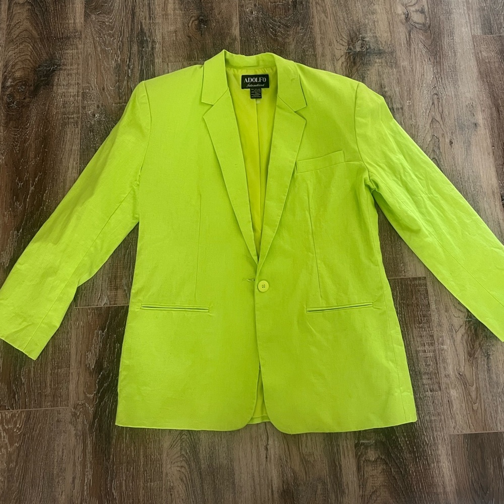 Vintage neon green blazer